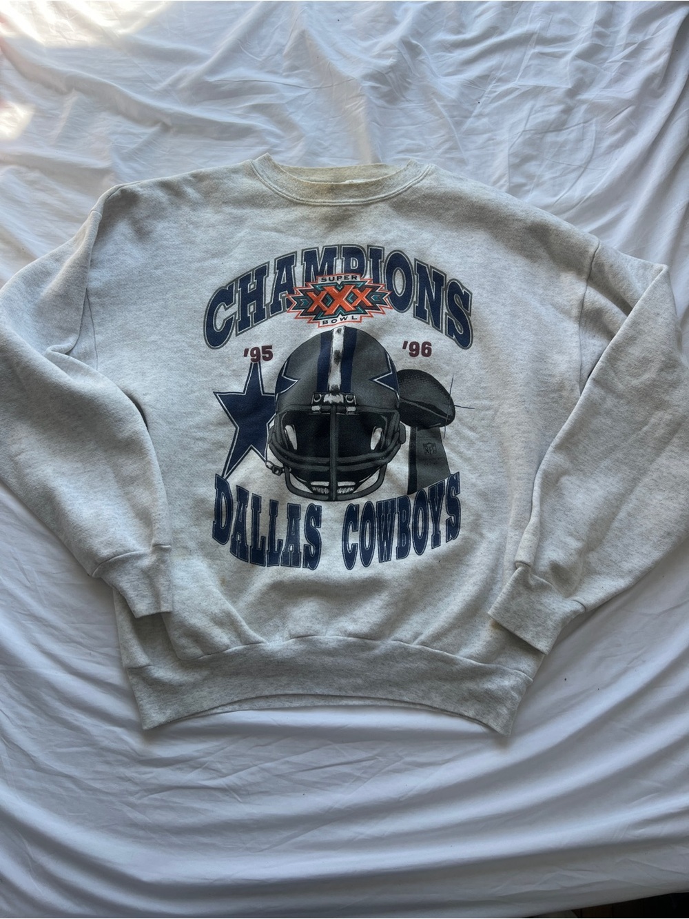 Vintage Dallas Cowboys Sweatshirt Super Bowl XXVIII Champions XL Handtex